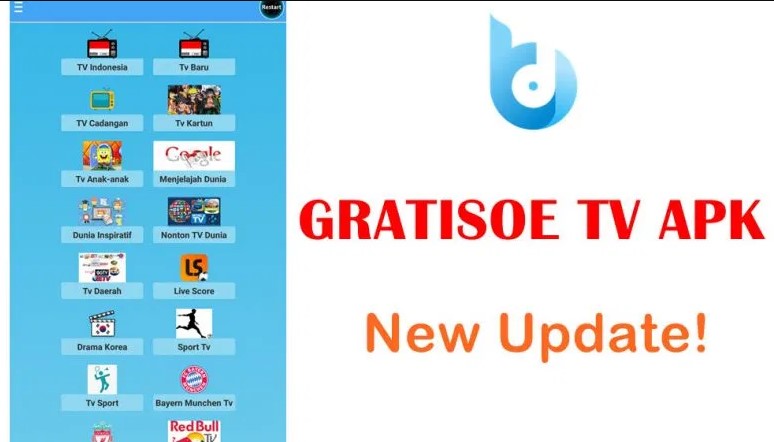Download Gratisoe TV Apk Versi Terbaru All Channel & Cara Memakai